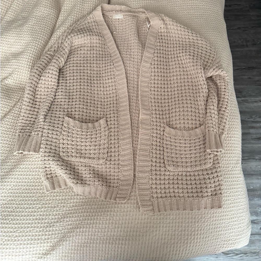 Cozy Beige Knit Cardigan